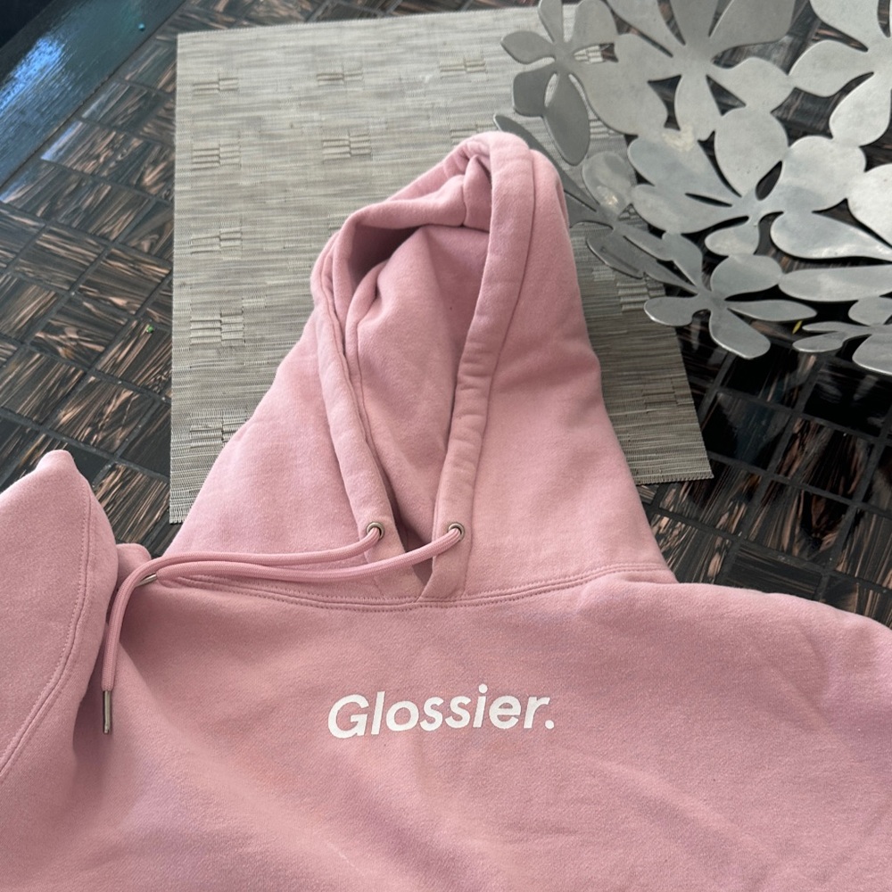 Glossier Soft Pink Hoodie